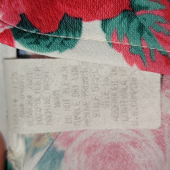 Vintage 80's dress floral roses polyester elastic waist full skirt sz medium - Picture 10 of 10